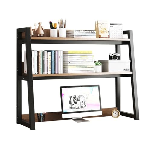 GUODDM Desktop Display Plank Kantoor Bureau Boekenplank, Computer Bureau Boekenplank Hutch, Opslag Home Decor Planken, Voor Kantoorbenodigdheden Organizer, Voor Thuis Dorm Kantoorbenodigdheden (Kleur: A,