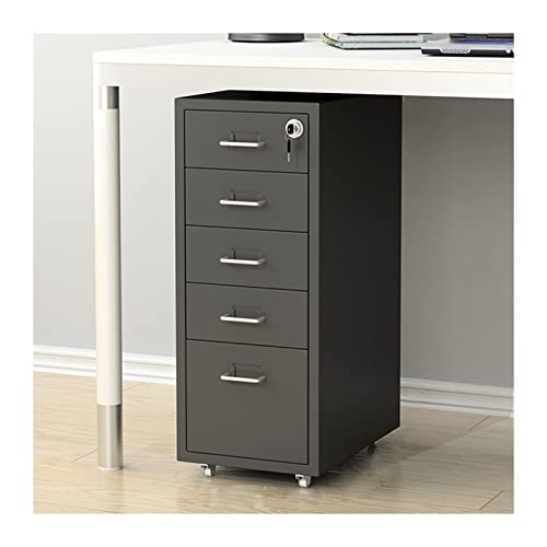 EDWAL Verticale Opbergkast Kantoor Archiefkasten5 Lade Afsluitbare Archiefkast Onder Bureau Metalen Archiefkast for Juridische/Letter/A4 Archiefkasten Archiefkast voor op Kantoor (Color : MODEL F, Size :