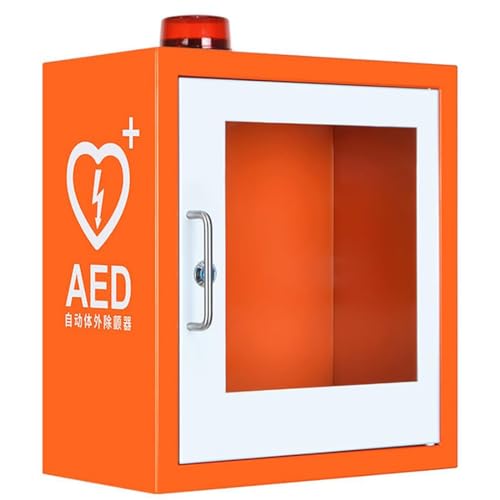 YXJPP AED-opbergkast, defibrillator, wandgemonteerde hartdefibrillatie-alarmbox, EHBO-kast met licht en alarm, AED-defibrillator, fysiocontrole voor verpleeghuiskantoor