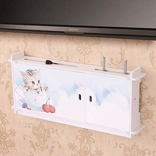 DAIKK Wandmontage Plank Drijvende Wandplank Router Opbergrek Socket Occlusie Opbergdoos Plank Frame Deurschakelaar Wifi Licht Decoratieve Occlusie Box Wanddecoratie Box