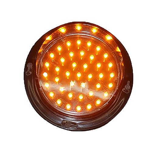 CUNTO 100 mm (4 inch) LED-verkeerslicht, verkeersstoplicht-indicatielampje, auto- en voetgangersverkeersborden verkeerslicht, voor tolstation, autowasstraat, winkelcentrum, parkeerbaan (kleur: geel, maat: