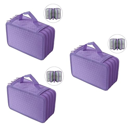 SHINEOFI 3Pcs 72 Kantoorbenodigdheden Kantoorbenodigdheden Kantoor+Benodigdheden Pen Etui Pen Organizer Tas Kleurpotlood Organizer Nylon Etui Hoge Capaciteit Penhouder Briefpapier