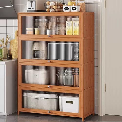 Snaweo Curio Kast Vitrinekast, Verzamelobjecten Woonkamer Vitrinekasten, Vitrine Verzegeld en Stofdicht, Opbergkast voor Woonkamer Slaapkamer Kantoor (Size : 31.5x12.6x55.1"/80x32x140cm)