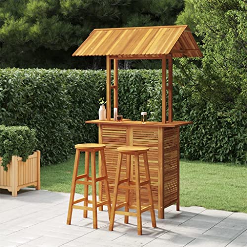 DCRAF Home Meubels Tuin 3 Stuk Tuin Bar Set Massief Hout Acacia