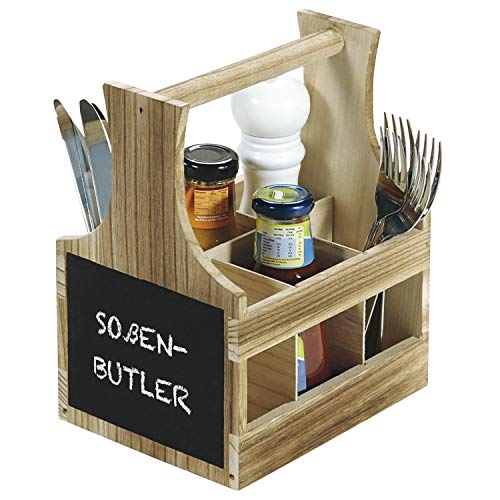 Kesper 69276 Saus- en bestekdrager/sausbox/sausbutler, 16 x 20 x 26 cm (d x b x h)