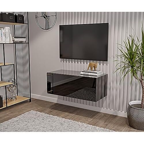 HAJDUK FURNITURE TV Meubel Zwart Hoogglans 90 cm Moderne Kast TV-Kast Lowboard Televisietafel voor Televisie Televisiekast voor Woonkamer