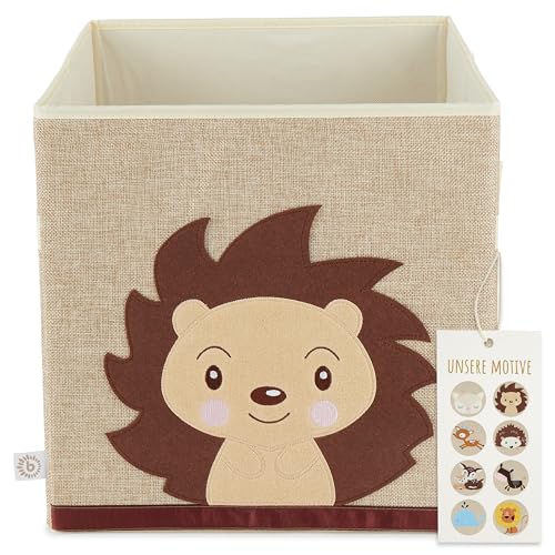 Bieco Speelgoedkist Egel Piksi kist voor speelgoed Kallax plank dozen opslag opbergdoos speelgoed rek kinderkamer box voor speelgoedkisten voor rekken dozen 33 x 33 cm