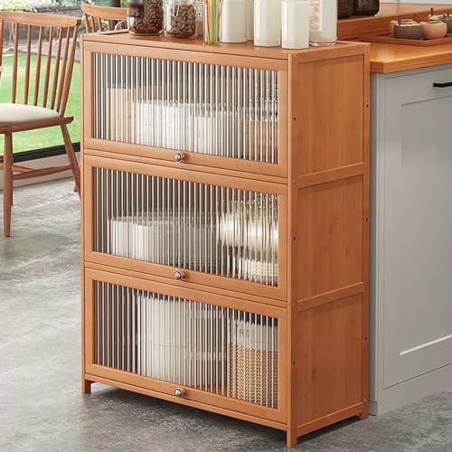 Snaweo Curio Kast Vitrinekast, Verzamelobjecten Woonkamer Vitrinekasten, Vitrine Verzegeld en Stofdicht, Opbergkast voor Woonkamer Slaapkamer Kantoor (Size : 27.6x12.6x41.7"/70x32x106cm)