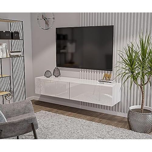 HAJDUK FURNITURE TV Meubel Wit Hoogglans 180 cm Moderne Kast TV-Kast Lowboard Televisietafel voor Televisie Televisiekast voor Woonkamer