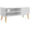 VASAGLE Tv-kast, lowboard, televisiekast voor televisies tot 50 inch, 110 cm lang, televisietafel, voor woonkamer, industrieel design, wit LTV09WT