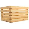 WOOD Houten kist natuur fruitkisten appelkisten wijnkist boekenkast kist 2 stuks 50x40x30