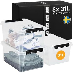 Smartstore 32l Heldere Plastic Opslagboxen - Versterkt, 10 Jaar Smartstore 32l Heldere Plastic Opslagboxen - Versterkt, 10 Jaar