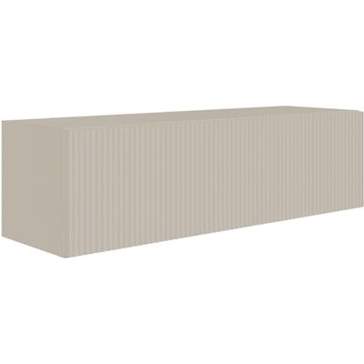 SELSEY Tv-lowboard, hangend, 100 cm, mat grijs, 2 ruime vakken, elegante voorkant met reliëf, gelamineerd frame, MDF-voorkant, robuuste ABS-randen voor tv-accessoires SELSEY Tv-lowboard, hangend, 100 cm, mat grijs, 2 ruime vakken, elegante voorkant met reliëf, gelamineerd frame, MDF-voorkant, robuuste ABS-randen voor tv-accessoires