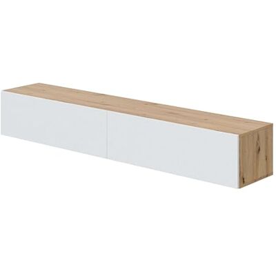 Habitdesign Kaway tv-meubel voor eetkamer, Nodi-eiken en wit, 35 x 180 x 28 cm Habitdesign Kaway tv-meubel voor eetkamer, Nodi-eiken en wit, 35 x 180 x 28 cm
