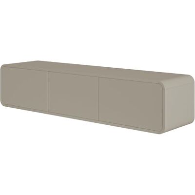 SELSEY Tv-kast, board, sideboard, televisietafel, televisiekast, 154 cm, schuifladen, hangend, grijs-beige ORO SELSEY Tv-kast, board, sideboard, televisietafel, televisiekast, 154 cm, schuifladen, hangend, grijs-beige ORO