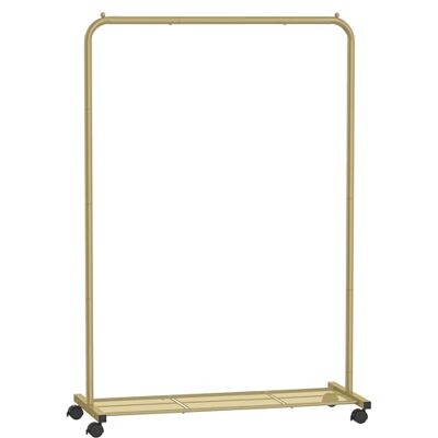 SONGMICS UHSR025A01 Kledingrek met wielen, kledingrek om kleding op te hangen, 25,4 mm metalen kledingrek met dichte mesh opbergplank, 50 kg draagvermogen, 2 remmen, goud PATAYE Collection UHSR025A01 Kledingrek voor het ophangen van kleding, 25,4 mm, di SONGMICS UHSR025A01 Kledingrek met wielen, kledingrek om kleding op te hangen, 25,4 mm metalen kledingrek met dichte mesh opbergplank, 50 kg draagvermogen, 2 remmen, goud PATAYE Collection UHSR025A01 Kledingrek voor het ophangen van kleding, 25,4 mm, di
