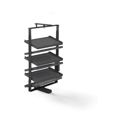Emuca Draaibare schoenenrek voor in de kast, H1080mm, M800 mm,Titanium Emuca Draaibare schoenenrek voor in de kast, H1080mm, M800 mm,Titanium