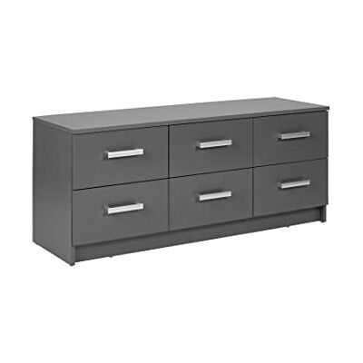 Inter Link dressoir, moderne gangkast, met 6 laden, grijs Inter Link dressoir, moderne gangkast, met 6 laden, grijs