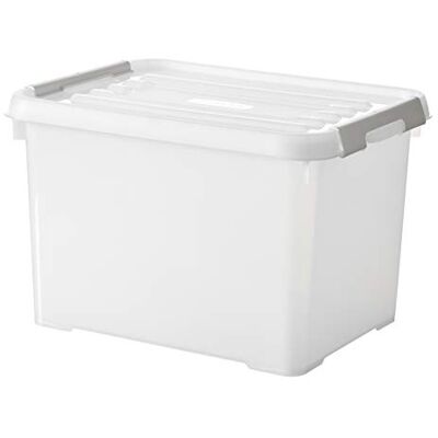 CURVER Opbergdoos - 20L Grijs met Deksel & Clips CURVER Opbergdoos - 20L Grijs met Deksel & Clips
