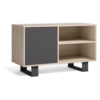 SKRAUT HOME - Wind - Eik - Antracietgrijs - TV-kast SKRAUT HOME - Wind - Eik - Antracietgrijs - TV-kast