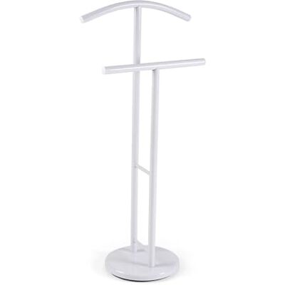 Versa Begna moderne multifunctionele dienaar met 2 kleerhangers of kledinghaken voor heren- of dameskleding, afmetingen (H x B x D): 100 x 28,5 x 45 cm, staal, zwart Versa Begna moderne multifunctionele dienaar met 2 kleerhangers of kledinghaken voor heren- of dameskleding, afmetingen (H x B x D): 100 x 28,5 x 45 cm, staal, zwart