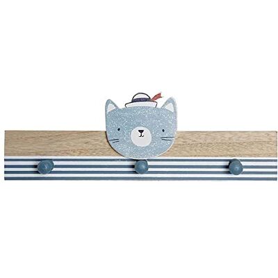 Santiago y Cia Houten kleerhanger met 3 hangers en kittendecoratie, afmetingen: 33 x 11 cm, kleerhanger, meerkleurig, niet van toepassing Santiago y Cia Houten kleerhanger met 3 hangers en kittendecoratie, afmetingen: 33 x 11 cm, kleerhanger, meerkleurig, niet van toepassing