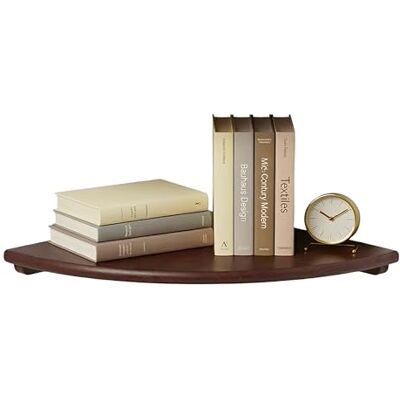 Relaxdays hoekplank, HBD: 3 x 40 x 40 cm, walnotenhout, woonkamer, draaglast: 5 kg, hangende boekenplank, donkerbruin Relaxdays hoekplank, HBD: 3 x 40 x 40 cm, walnotenhout, woonkamer, draaglast: 5 kg, hangende boekenplank, donkerbruin