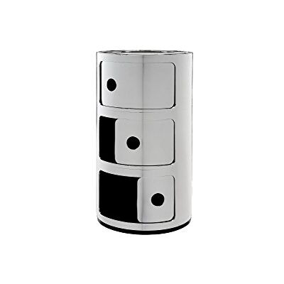Kartell Opbergdoos Standaard, Chroom 32 X 32 X 58 cm Kartell Opbergdoos Standaard, Chroom 32 X 32 X 58 cm