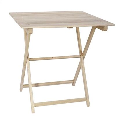 Mueblear Aranaz Beukenbeuken opvouwbare plank met lamellen 70x70 zonder lak, 70 x 70 cm Mueblear Aranaz Beukenbeuken opvouwbare plank met lamellen 70x70 zonder lak, 70 x 70 cm