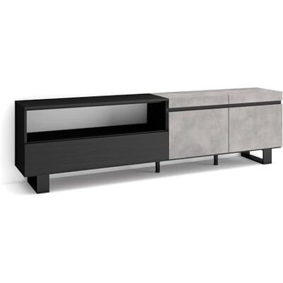 SKRAUT HOME - TV-stand - Afmetingen 200x57x35 cm - TV tot 80 inch - Cementafwerking SKRAUT HOME - TV-stand - Afmetingen 200x57x35 cm - TV tot 80 inch - Cementafwerking