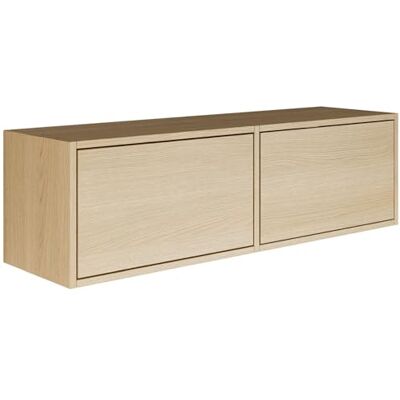 SELSEY Lindberg Tv-meubel Lindberg eiken kleur, moderne tv-commode 100 x 30 x 30 cm (b x d x h), tv-onderkast voor woonkamer, kast met kleppen, push-to-open lowboard, hangende tv-kast, wandmontage SELSEY Lindberg Tv-meubel Lindberg eiken kleur, moderne tv-commode 100 x 30 x 30 cm (b x d x h), tv-onderkast voor woonkamer, kast met kleppen, push-to-open lowboard, hangende tv-kast, wandmontage