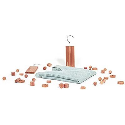 Compactor Set x 34 Motwerende cederhouten blokken voor lades en kledingkast Bruin 4 x 0.2 x H.0.2 cm CED237 Compactor Set x 34 Motwerende cederhouten blokken voor lades en kledingkast Bruin 4 x 0.2 x H.0.2 cm CED237