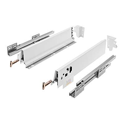 GTV Moderne box lade I L = 400 mm H = 83 mm I Wit I Stil sluiten I Belasting tot 40 kg I Eenvoudige installatie I Synchronisatie van de rijweg van de geleiders I PB-D-KPL400A1 GTV Moderne box lade I L = 400 mm H = 83 mm I Wit I Stil sluiten I Belasting tot 40 kg I Eenvoudige installatie I Synchronisatie van de rijweg van de geleiders I PB-D-KPL400A1