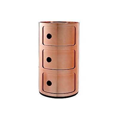 Kartell Componibili, Container met 3 elementen, koper, ronde basis Kartell Componibili, Container met 3 elementen, koper, ronde basis