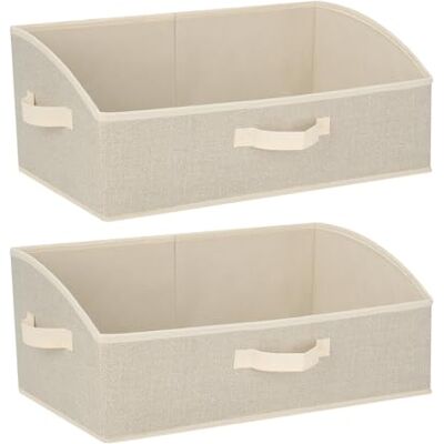 Cozary Opbergdozen 28 l, set van 2 opvouwbare opbergkubussen van stof, 50 x 28,5 x 20 cm, met handvat, grote opbergdoos voor kleding, kast, speelgoed, boeken en garderobe Cozary Opbergdozen 28 l, set van 2 opvouwbare opbergkubussen van stof, 50 x 28,5 x 20 cm, met handvat, grote opbergdoos voor kleding, kast, speelgoed, boeken en garderobe