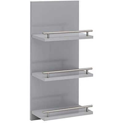 Schildmeyer Plank, 30,3 x 17,4 x 70,2 cm, glanzend zilver Schildmeyer Plank, 30,3 x 17,4 x 70,2 cm, glanzend zilver