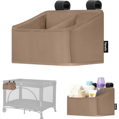 Lionelo Sidepocket Klein Baby Organizer 26x12x15 cm – 2-Vaks OpbergzaK Met Stevige Constructie – Hangende Bedtas voor Babybed Box of Commode – Ophangbaar met Haken of Klittenband Lionelo Sidepocket Klein Baby Organizer 26x12x15 cm – 2-Vaks OpbergzaK Met Stevige Constructie – Hangende Bedtas voor Babybed Box of Commode – Ophangbaar met Haken of Klittenband