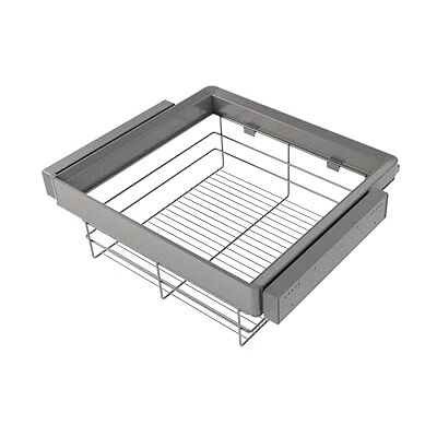 Emuca Kit bestaande uit Quartz Draadlade en verstelbaar frame voor kasten, Soft close en volledige uittrekgidsen, 60 cm module, titanium afwerking Emuca Kit bestaande uit Quartz Draadlade en verstelbaar frame voor kasten, Soft close en volledige uittrekgidsen, 60 cm module, titanium afwerking