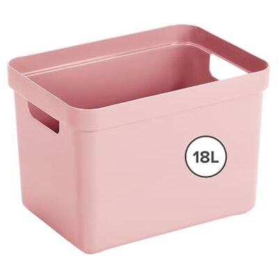 SUNWARE perfectly organised Sunware Sigma Home Opbergbox 18L Roze – 35 x 24,6 x 24,3 cm – Kunststof Opbergdoos Met Handgrepen – Stapelbare Bewaarbox SUNWARE perfectly organised Sunware Sigma Home Opbergbox 18L Roze – 35 x 24,6 x 24,3 cm – Kunststof Opbergdoos Met Handgrepen – Stapelbare Bewaarbox