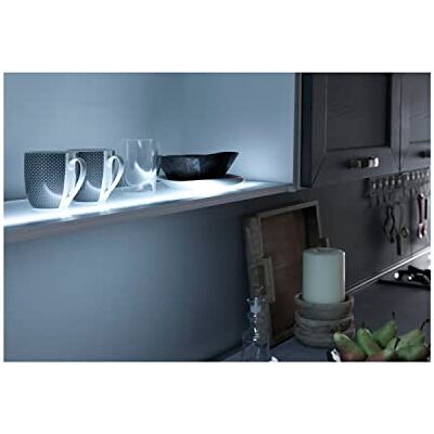 L&S LED wandrek glas Parijs, glazen plank lengte 662mm met sensor en geïntegreerde handgreep, 4000K neutraal wit 12V 9W, aluminium glas, roestvrij stalen effect L&S LED wandrek glas Parijs, glazen plank lengte 662mm met sensor en geïntegreerde handgreep, 4000K neutraal wit 12V 9W, aluminium glas, roestvrij stalen effect