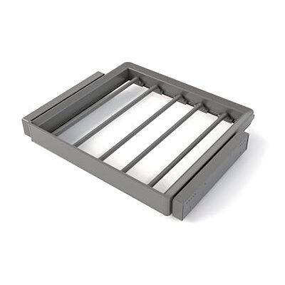 Emuca Kit bestaande uit Quartz 7-stang broekhouder en verstelbaar frame voor kasten, Soft close en volledige uittrekgidsen, 60 cm module, titanium afwerking Emuca Kit bestaande uit Quartz 7-stang broekhouder en verstelbaar frame voor kasten, Soft close en volledige uittrekgidsen, 60 cm module, titanium afwerking
