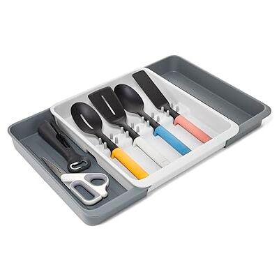 Joseph Joseph DrawerStore Uitbreidbare Lade Organizer, voor Keukengerei, Gadgets, Gerecycled Plastic Joseph Joseph DrawerStore Uitbreidbare Lade Organizer, voor Keukengerei, Gadgets, Gerecycled Plastic