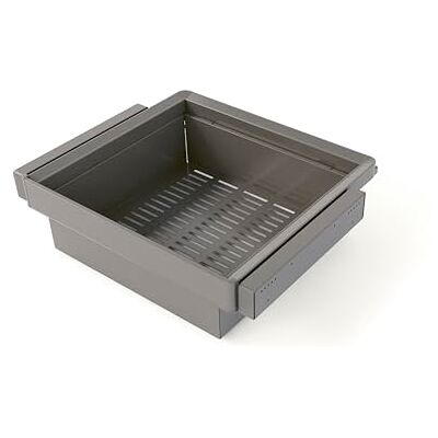 Emuca Kit bestaande uit metalen Quartz lade en verstelbaar frame voor kasten, Soft close en volledige uittrekgidsen, 60 cm module, titanium afwerking Emuca Kit bestaande uit metalen Quartz lade en verstelbaar frame voor kasten, Soft close en volledige uittrekgidsen, 60 cm module, titanium afwerking
