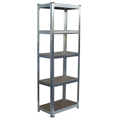 Relaxdays Zwaar opslagrek, 5 niveaus, 180x50x30 cm, tot 875 kg, staal, zilver Relaxdays Zwaar opslagrek, 5 niveaus, 180x50x30 cm, tot 875 kg, staal, zilver