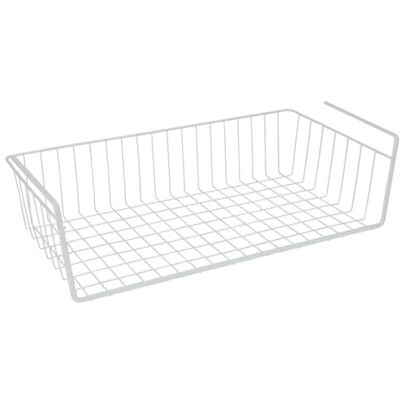 Metaltex 'Babatex' Hangende opbergmand onder plank, 30 cm Hangmand voor planken en kasten, ruimtebesparend, geplastificeerd Metaltex 'Babatex' Hangende opbergmand onder plank, 30 cm Hangmand voor planken en kasten, ruimtebesparend, geplastificeerd