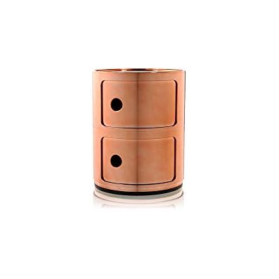 Kartell Componibili, container met 2 elementen, koper, ronde basis Kartell Componibili, container met 2 elementen, koper, ronde basis