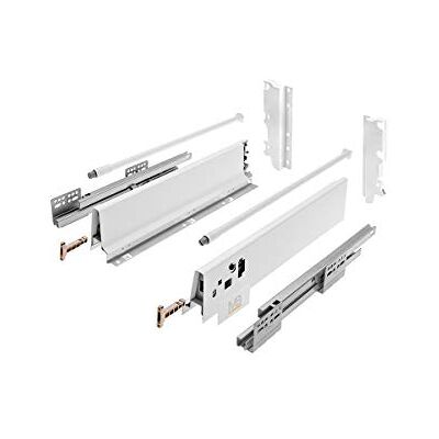 GTV Moderne box lade I L = 500 mm H = 210 mm I Wit I Stil sluiten I Belasting tot 40 kg I Eenvoudige installatie I Synchronisatie van de rijweg van de geleiders I PB-D-KPL500C1 GTV Moderne box lade I L = 500 mm H = 210 mm I Wit I Stil sluiten I Belasting tot 40 kg I Eenvoudige installatie I Synchronisatie van de rijweg van de geleiders I PB-D-KPL500C1