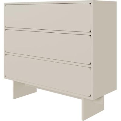 SELSEY Commode opbergkast 3 laden 101 cm kabinet ladekast Push to Open Grijs beige Wuwu SELSEY Commode opbergkast 3 laden 101 cm kabinet ladekast Push to Open Grijs beige Wuwu