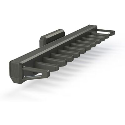 Emuca Dassenrek lateraal uitschuifbaar voor Quartz-kast, Plastic en Aluminium, Titanium Emuca Dassenrek lateraal uitschuifbaar voor Quartz-kast, Plastic en Aluminium, Titanium