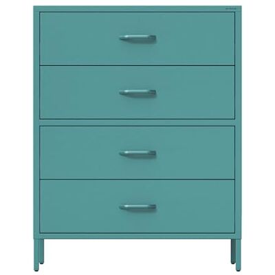 Jan Nowak Metalen Ladenkast met 4 Lades CARLA Ladenkast voor Slaapkamer, Woonkamer, Kinderkamer en Hal Industriële Stijl Ladekast met Glans 80 x 101,5 x 40 cm Zeegroen Jan Nowak Metalen Ladenkast met 4 Lades CARLA Ladenkast voor Slaapkamer, Woonkamer, Kinderkamer en Hal Industriële Stijl Ladekast met Glans 80 x 101,5 x 40 cm Zeegroen